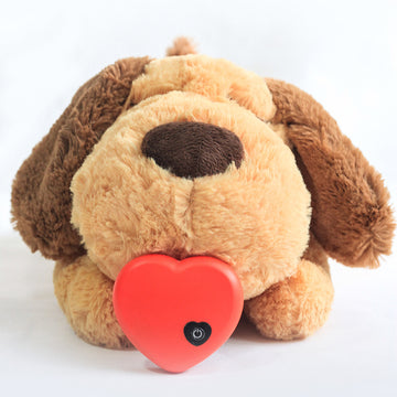 Dog Heartbeat Snuggle Plush Toy – Calming Training Aid for Puppies, Comforting Heartbeat Simulation