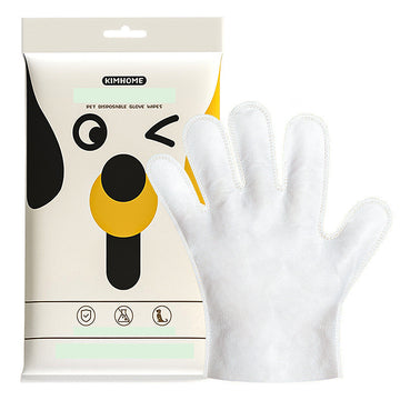 Convenient Pet Cleaning Gloves – Disposable Disinfecting Bath Wipes for Dogs & Cats, Perfect for On-the-Go Grooming