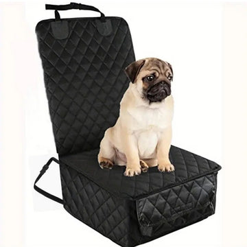 Waterproof Dog Car Front Seat Cover – Non-Slip Pet Seat Protector with Side Flaps, Pocket & Easy Installation