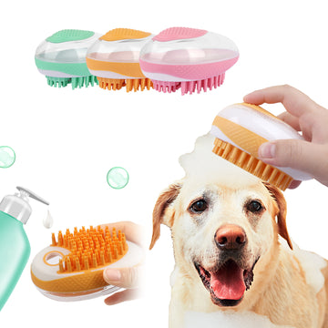 Dog Silicone Bath Brush – Soft SPA Massage & Hair Grooming Brush for Gentle Pet Bathing