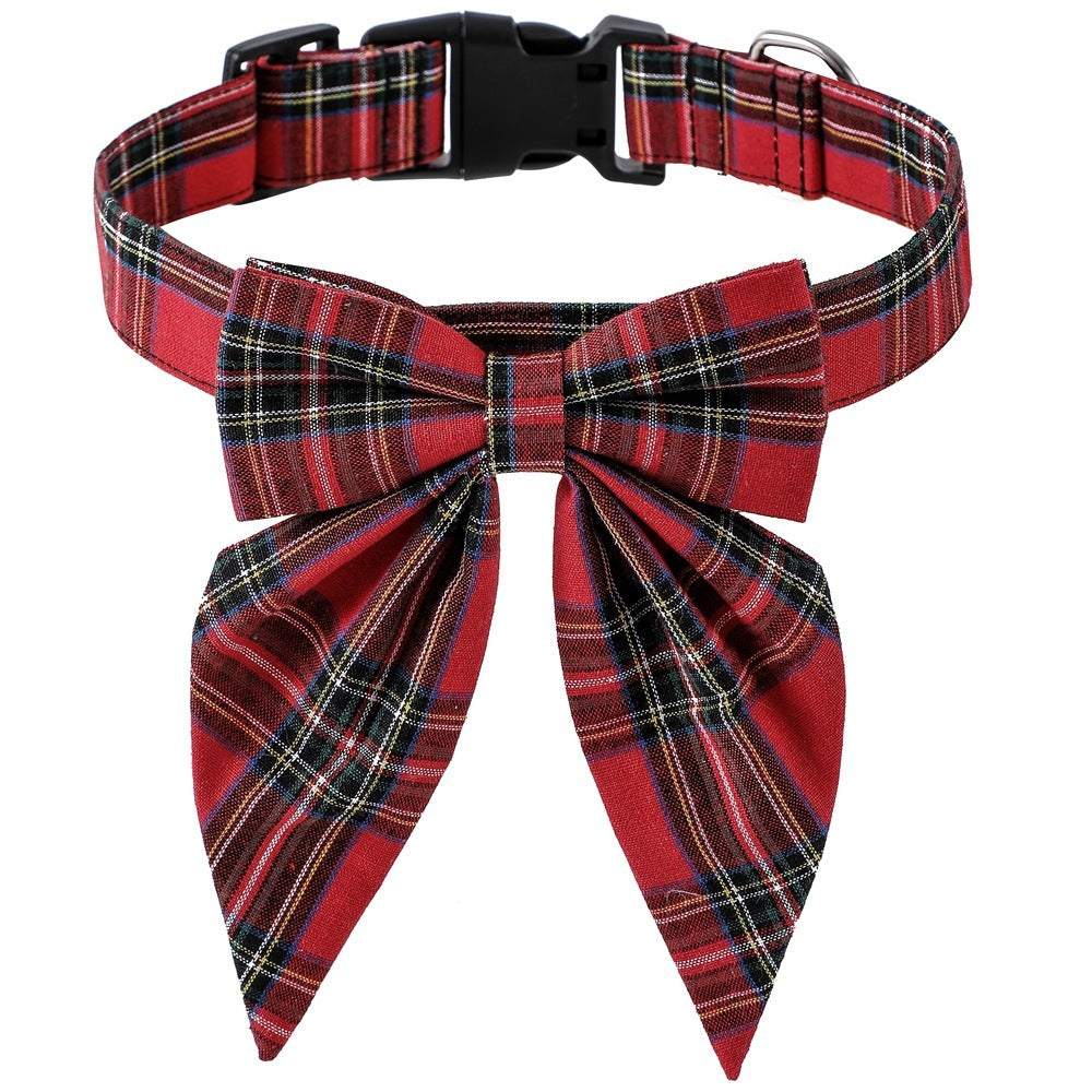 Plaid Christmas Dog Collar – Adjustable Nylon Collar in Festive Patterns, Perfect for Holiday Style