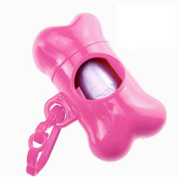 Bone-Shaped Dog Waste Bag Dispenser – Convenient Poo Bag Holder for Walks, Easy Clip-On Design